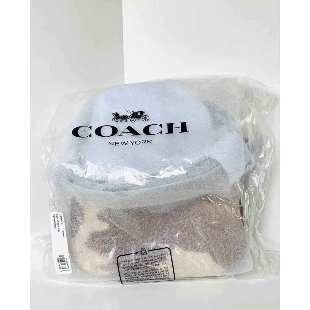 Coach Teri Cow Print Haircalf Shoulder Bag CDW45 Crossbody G - Picture 3 of 13